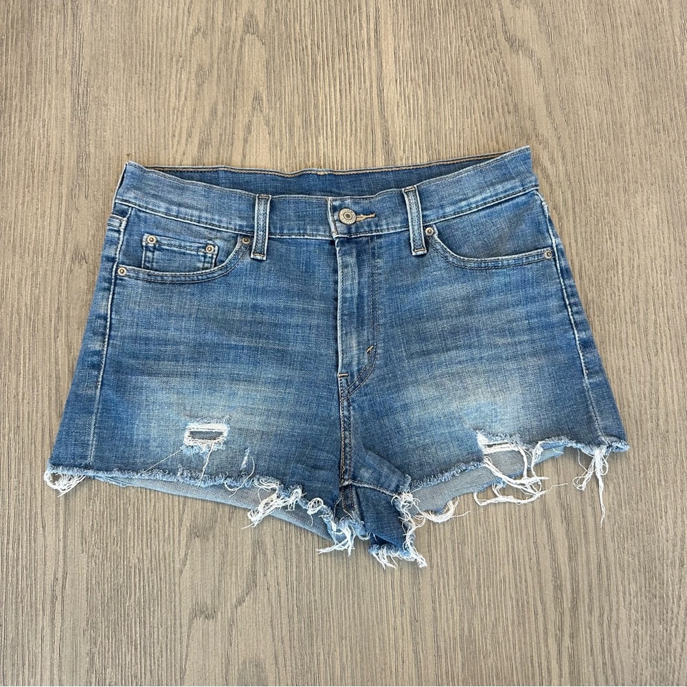 Levi High Waisted Jean Shorts